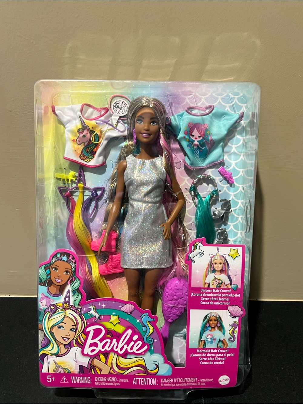 Barbie Fantasy Hair brunette fashion doll NIB Retired $20